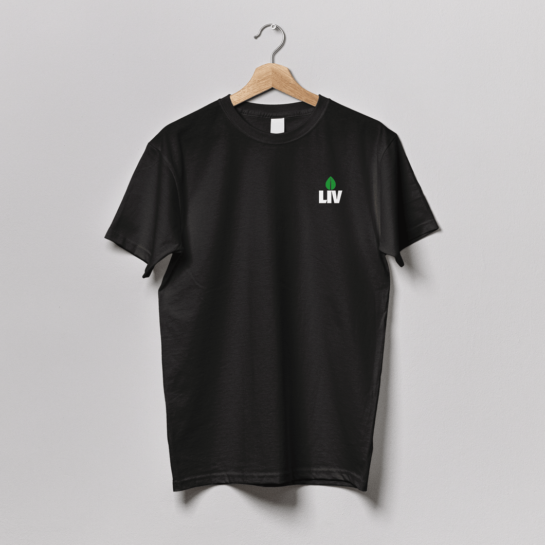LIV - Logo & Neck Men's T-shirt Black