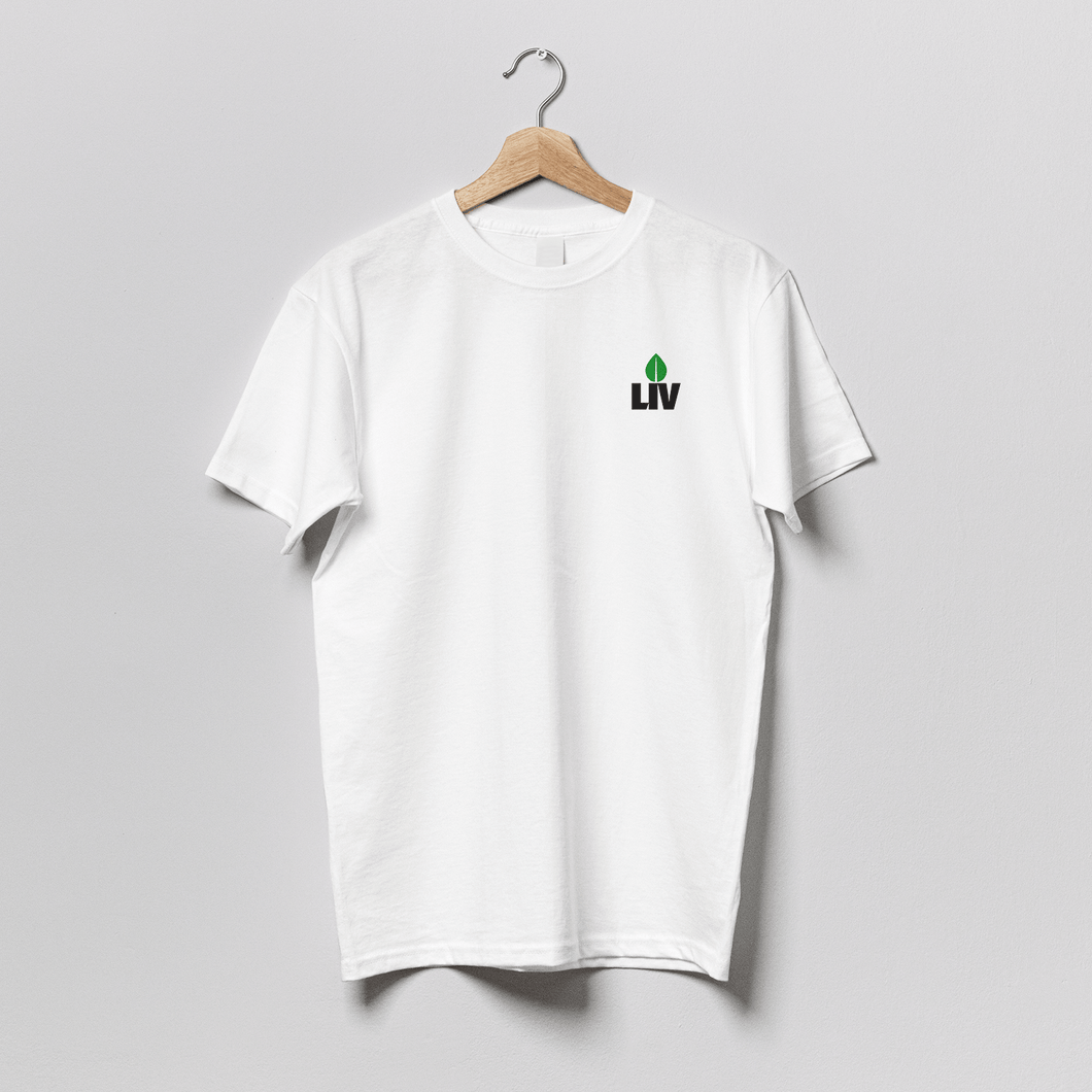 LIV - Logo & Neck Men's T-shirt White